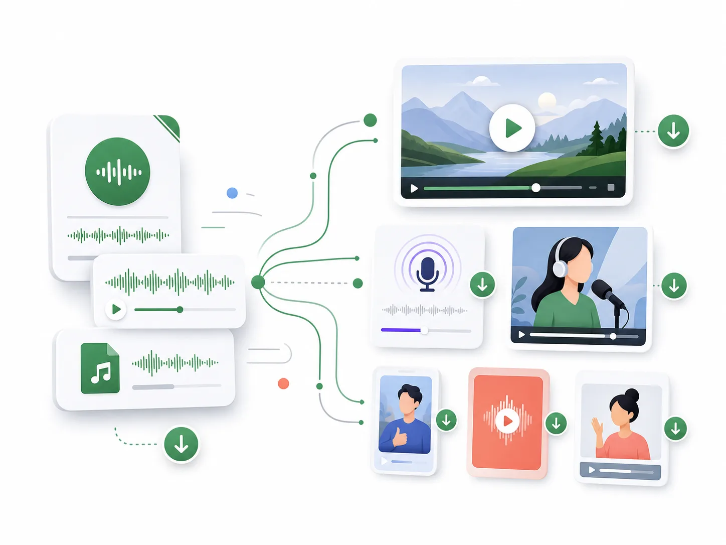 AI voice over export workflow
